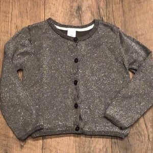 Carter’s dark gray sparkle cardigan. Like new